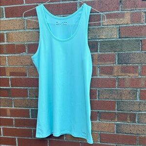 Under Armour HeatGear Racerback Tank Top Aqua Blue Size XL